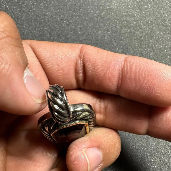 Silver Tone Purple Amethyst Like Gem Stone Rectangular Pendant Costume Jewelry - Picture 6 of 8